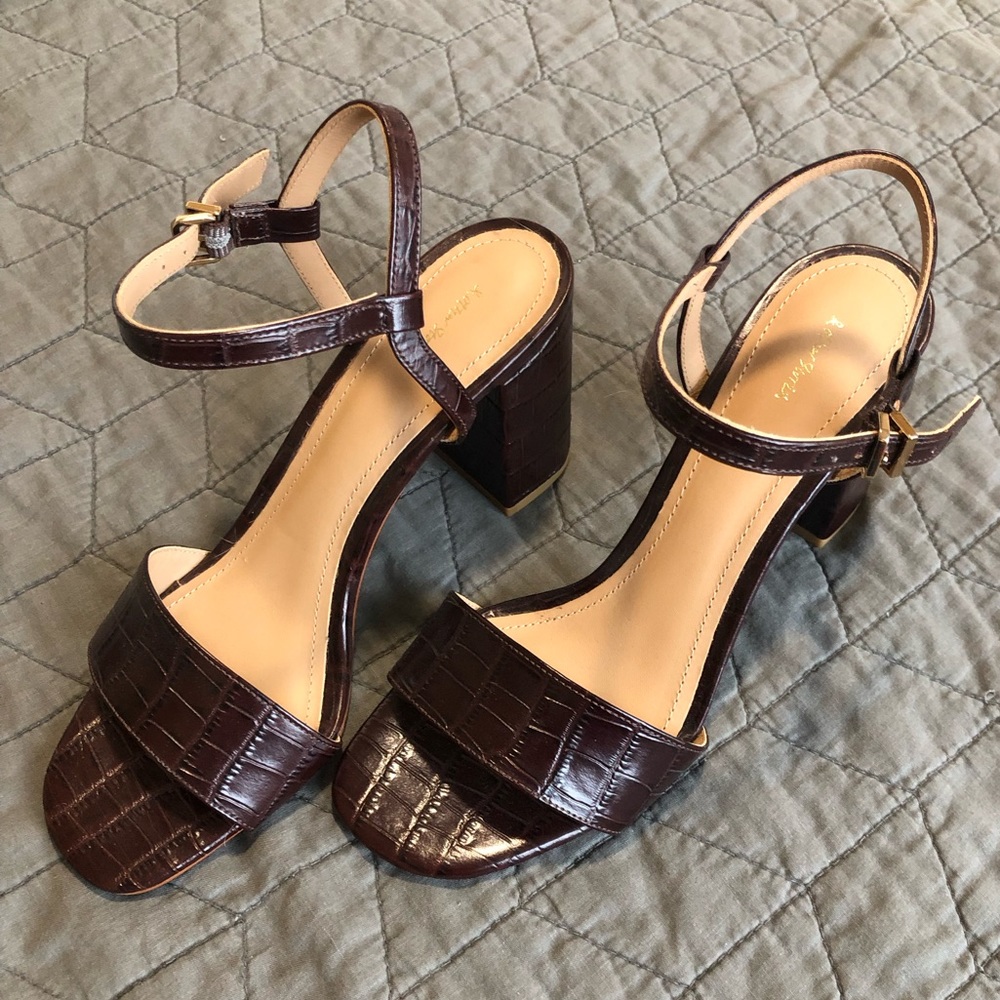 & Other Stories Croc Heeled Sandals